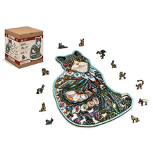 Load image into Gallery viewer, Wooden Puzzle: Jeweled Cat 250pcs