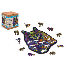 Load image into Gallery viewer, Wooden Puzzle: Rainbow Wild Cat 140pcs