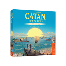 Load image into Gallery viewer, Board game expansion box titled 'Catan Seafarers' with a scenic design on a white background.