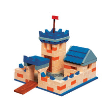 Load image into Gallery viewer, Toy castle made of interlocking bricks on a white background