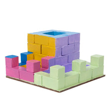 Load image into Gallery viewer, Colorful desk organizer built from bricks on a white background