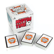 Load image into Gallery viewer, Muffin Time card game packaging with cards displayed on a white background
