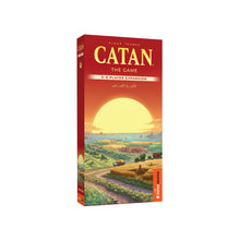 Load image into Gallery viewer, Catan board game expansion box with sunset and landscape illustration on a white background
