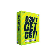 Load image into Gallery viewer, Game box for 'Don't Get Got!' with yellow and green design on a white background
