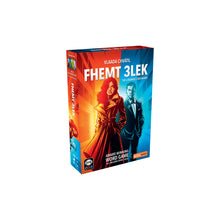 Load image into Gallery viewer, Board game box for 'Fhemt 3lek' with two characters on a white background
