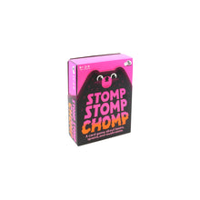 Load image into Gallery viewer, Board game box for 'Stomp Stomp Chomp' on a white background
