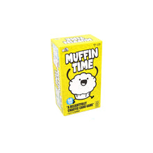 Load image into Gallery viewer, Yellow box of 'Muffin Time' card game like exploding kittens with cartoon muffin character on a white background

