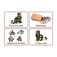 Load image into Gallery viewer, Wooden Puzzle: Jeweled Cat 250pcs
