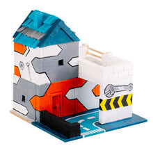 Load image into Gallery viewer, Toy garage with colorful design on a white background
