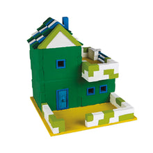 Load image into Gallery viewer, Toy house made of interlocking bricks on a white background
