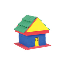 Load image into Gallery viewer, Colorful toy house made of interlocking blocks on a white background
