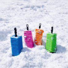 Load image into Gallery viewer, Ok play colorful tiles on a snowy surface
