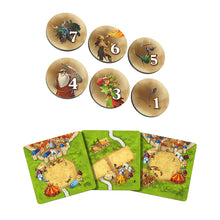 Load image into Gallery viewer, Set of game cards with character illustrations and numbers on a white background
